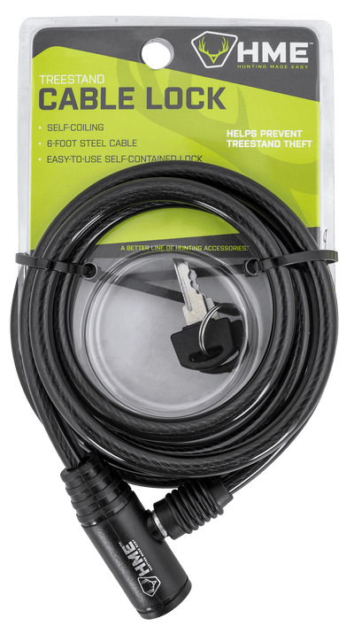HME Products Hme Tree Stand Cable Lock - 6' 1ea Treestand Accessories