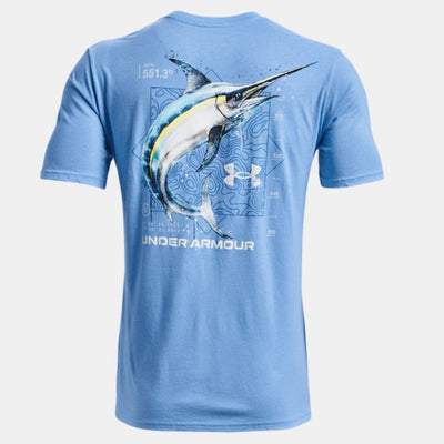 Under Armour Under Armour Mens Fish Marlin Waterblur Short Sleeve Medium