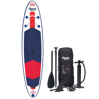 Aqua Leisure Aqua Leisure 11' Inflatable Stand-Up Paddleboard Drop Stitch w/Oversized Backpack f/Board & Accessories Watersports