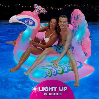 Aqua Leisure Aqua Leisure Aqua Flash Light Up Princess Peacock Ride-On Float - Pink Watersports