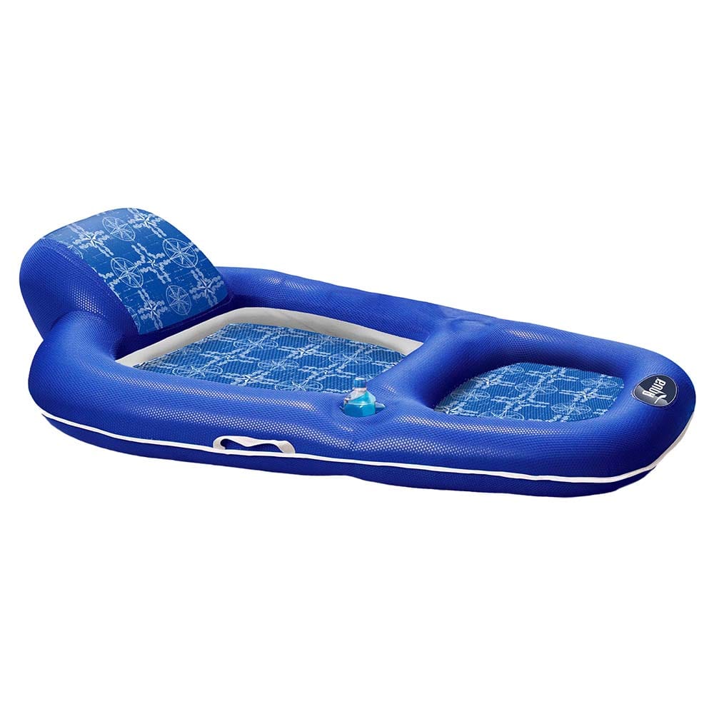 Aqua Leisure Aqua Leisure Luxury Recliner Lounge - Compass Rose Royal Blue - 60" x 36" Watersports