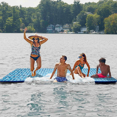 Aqua Leisure Aqua Leisure Supersized Party Platform Hawaiian Wave Print Watersports