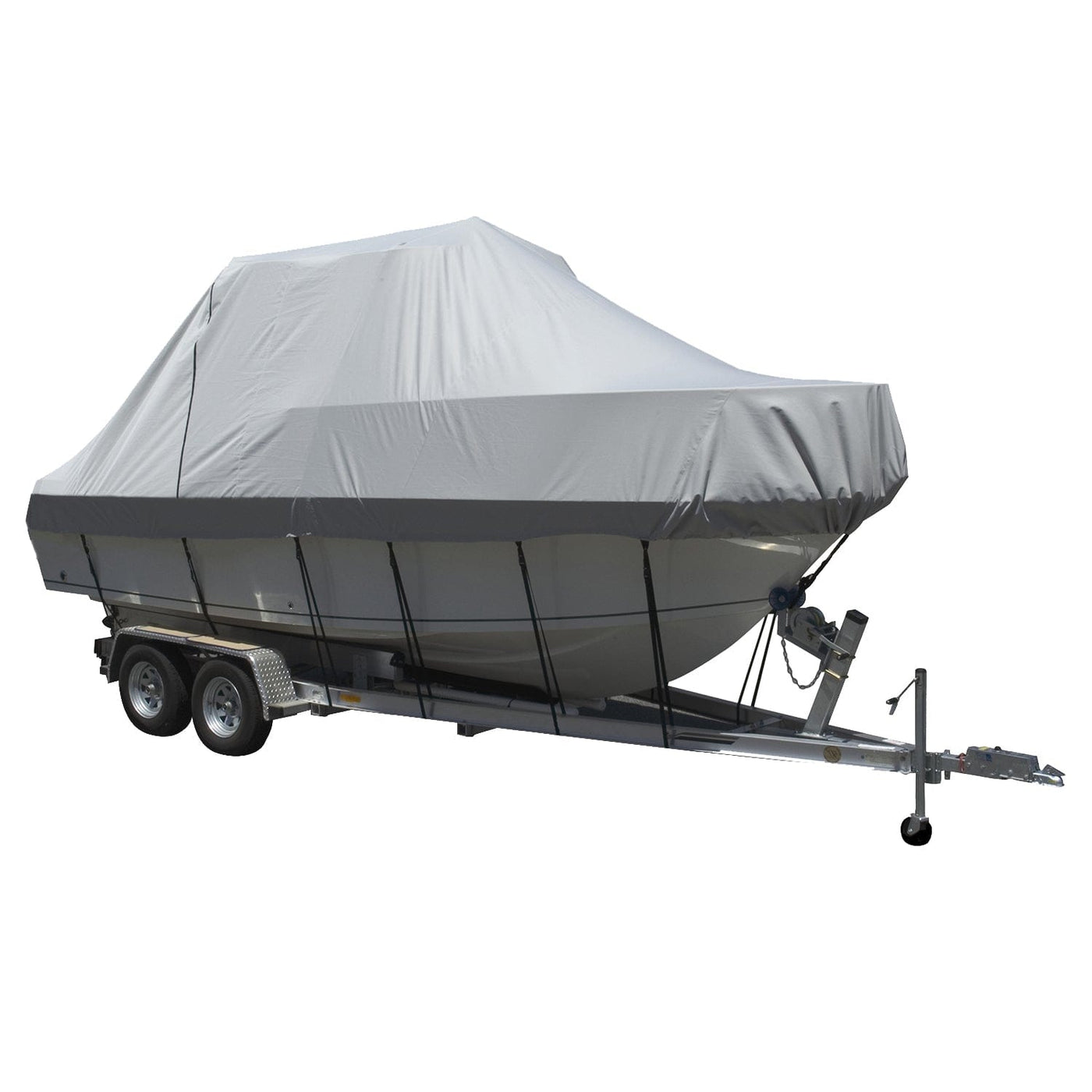 Carver by Covercraft Carver Performance Poly-Guard Specialty Boat Cover f/23.5' Walk Around Cuddy & Center Console Boats - Grey Winterizing