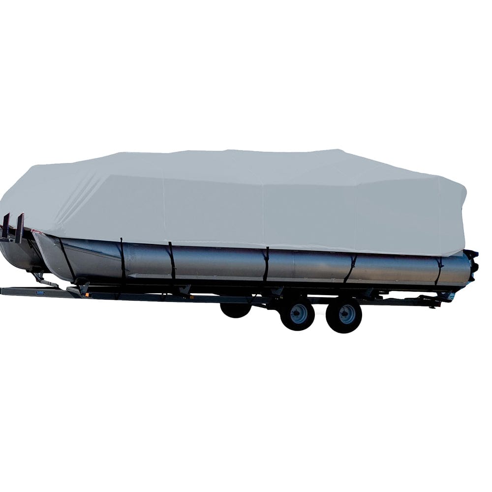 Carver by Covercraft Carver Performance Poly-Guard Styled-to-Fit Boat Cover f/20.5' Pontoons w/Bimini Top & Rails - Grey Winterizing