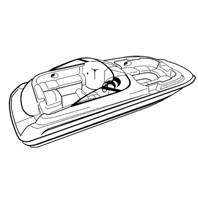 Carver by Covercraft Carver Performance Poly-Guard Styled-to-Fit Boat Cover f/20.5' Sterndrive Deck Boats w/Walk-Thru Windshield - Grey Winterizing