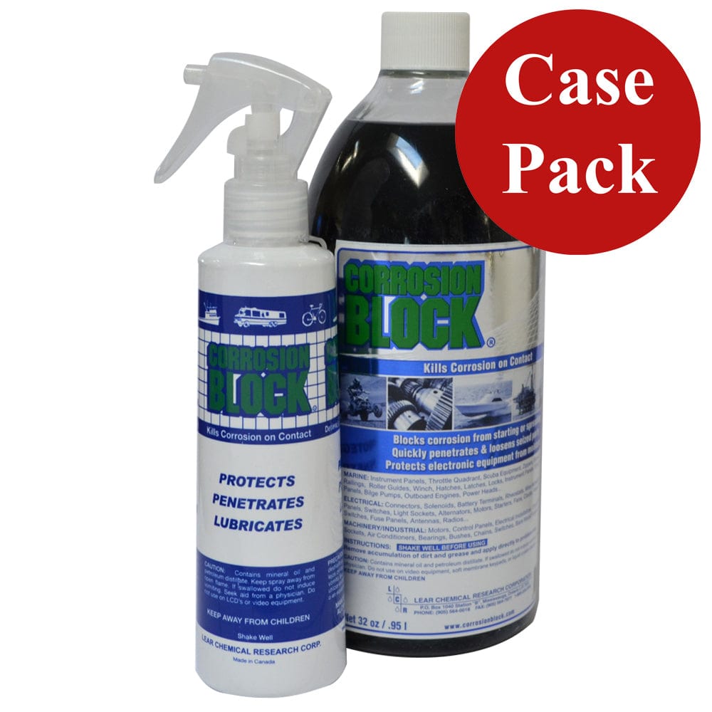 Corrosion Block Corrosion Block 32oz Bottle with Pump - Non-Hazmat, Non-Flammable & Non-Toxic *Case of 4* Winterizing