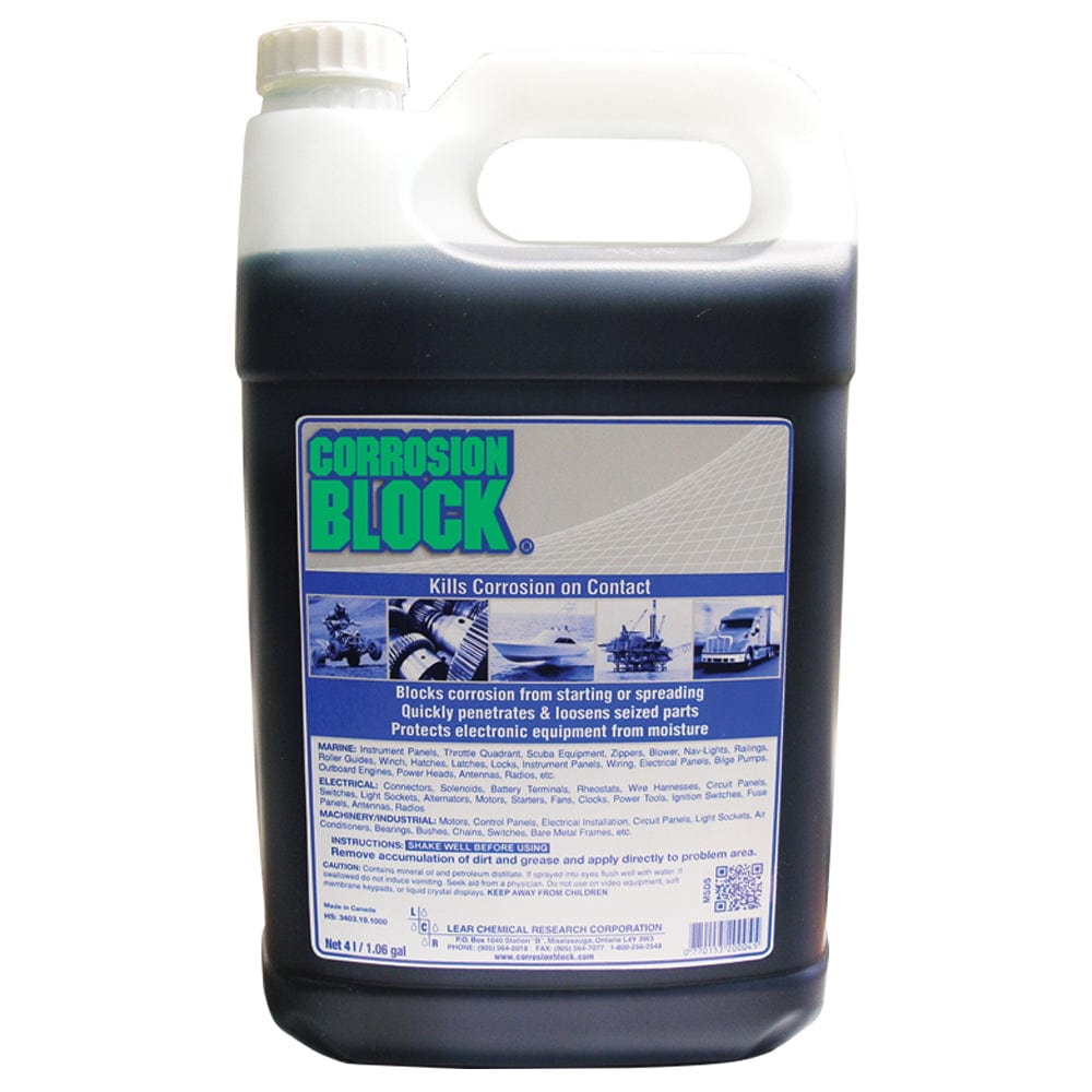Corrosion Block Corrosion Block Liquid 4-Liter Refill - Non-Hazmat, Non-Flammable & Non-Toxic Winterizing