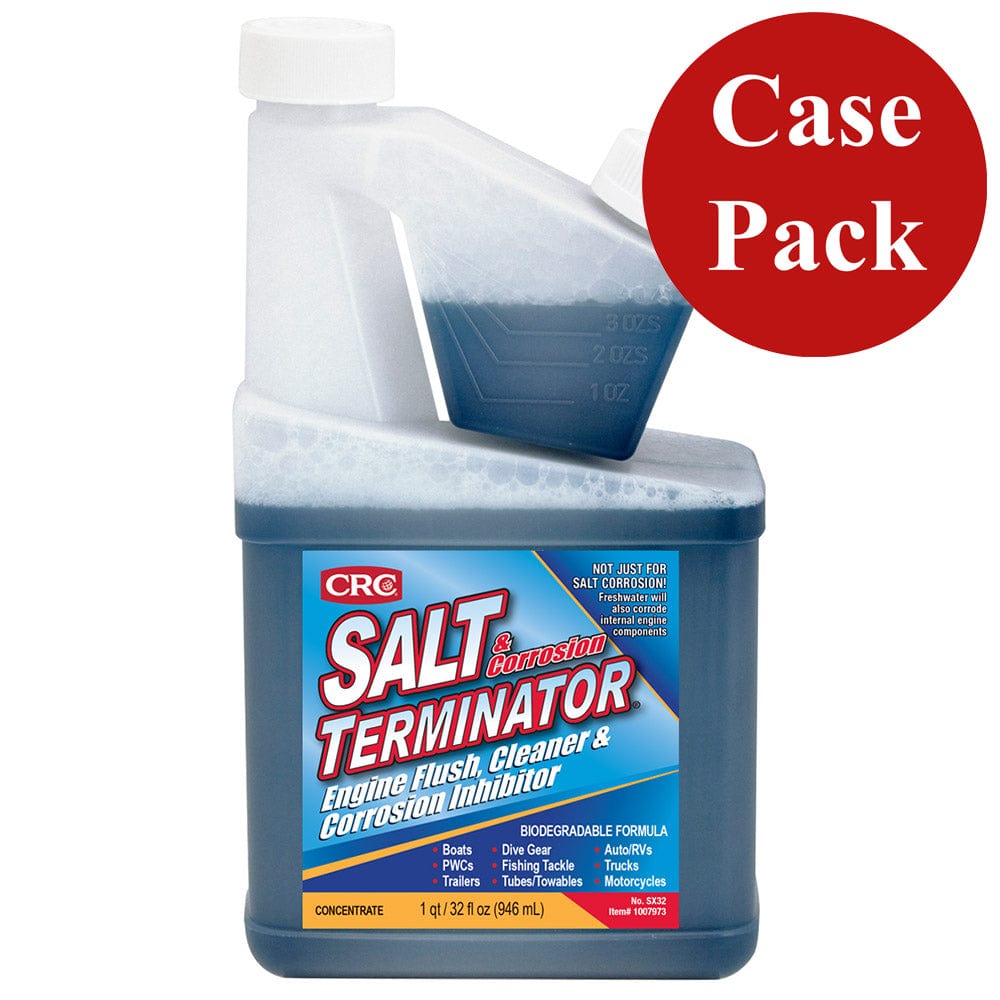 CRC Industries CRC SX32 Salt Terminator® Engine Flush, Cleaner & Corrosion Inhibitor - 32 FL Oz *Case of 7 Winterizing