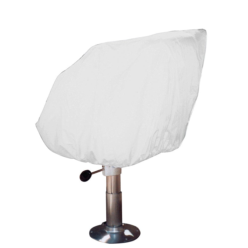 Taylor Made Taylor Made Helm/Bucket/Fixed Back Boat Seat Cover - Vinyl White Winterizing